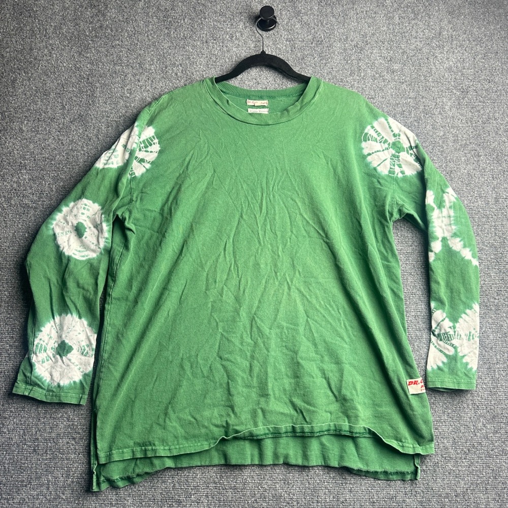 Dr. Collectors Teddy Forever Tie Dye Long Sleeve T Shirt Mens M Green USA Made